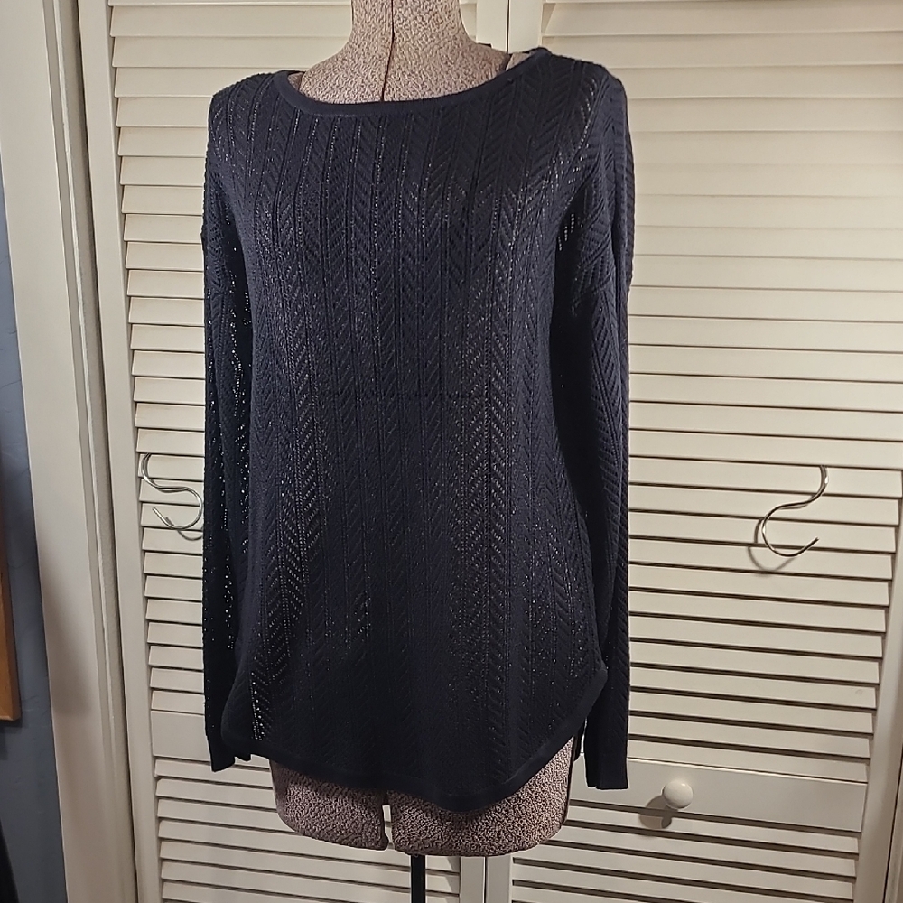 Verve Ami Women's Deep Blue Crew Neck Sweater